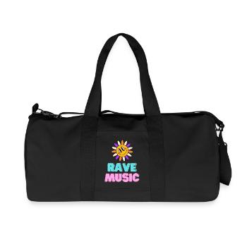 Sunshine Rave Music Neon Design - Recycled Canvas Sports Bag by Stanley/Stella - black - Front