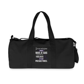 Je Ne Suis Pas Parfait Mais Je Suis Supporter D... - Sac de sport en toile recyclée Stanley/Stella - noir - Devant