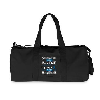 Je Ne Suis Pas Parfait Mais Je Suis Supporter D... - Sac de sport en toile recyclée Stanley/Stella - noir - Devant