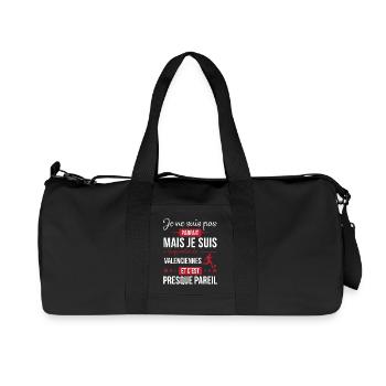 Je Ne Suis Pas Parfait Mais Je Suis Supporter D... - Sac de sport en toile recyclée Stanley/Stella - noir - Devant