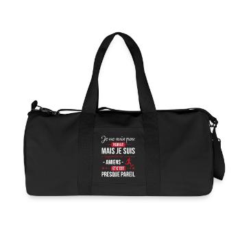 Je Ne Suis Pas Parfait Mais Je Suis Supporter D... - Sac de sport en toile recyclée Stanley/Stella - noir - Devant