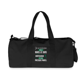 Je Ne Suis Pas Parfait Mais Je Suis Supporter D... - Sac de sport en toile recyclée Stanley/Stella - noir - Devant