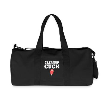 Cuckold - cleanup cuck wife sharing - Recycled Canvas Sports Bag by Stanley/Stella - black - Front
