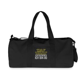 Das wars mit der Jugend - 80. Geburtstag Geschenk - Recycelte Canvas-Sporttasche von Stanley/Stella - Schwarz - Vorne