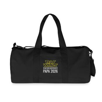 Papa 2026 - Das wars mit der Nachtruhe - Recycelte Canvas-Sporttasche von Stanley/Stella - Schwarz - Vorne