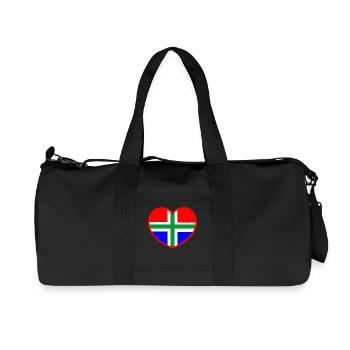 The Real Heart of Groningsevlag Groningen - Recycled Canvas Sports Bag by Stanley/Stella - black - Front