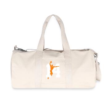 NUMBER 14 BASKETBALL 14TH BIRTHDAY - Recycled Canvas Sports Bag by Stanley/Stella - natural - Front