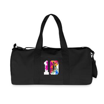 10TH BIRTHDAY BASKETBALL NUMBER 10 - Recycled Canvas Sports Bag by Stanley/Stella - black - Front
