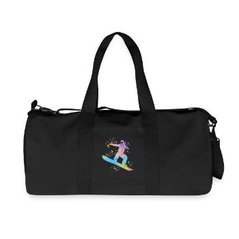 Snowboarder Snowboarding Snowboard - Recycled Canvas Sports Bag by Stanley/Stella - black - Front