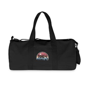 61e Anniversaire 1964 Fête Anniversaire 1964 Rétro - Sac de sport en toile recyclée Stanley/Stella - noir - Devant