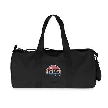 40e Anniversaire 1985 Fête Anniversaire 1985 Rétro - Sac de sport en toile recyclée Stanley/Stella - noir - Devant