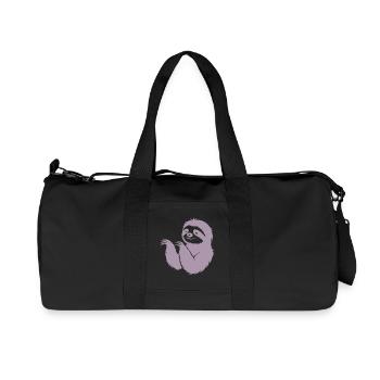 Cool paresseux silhouette portrait visage tête - Sac de sport en toile recyclée Stanley/Stella - noir - Devant
