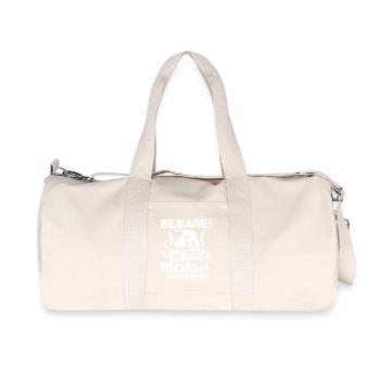 Jiu Jitsu Beware Jiu Jitsu Mom - Recycled Canvas Sports Bag by Stanley/Stella - natural - Front