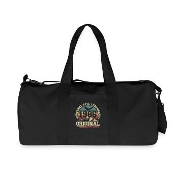 Original 1986 Vintage Cadeau d’anniversaire Rétro - Sac de sport en toile recyclée Stanley/Stella - noir - Devant
