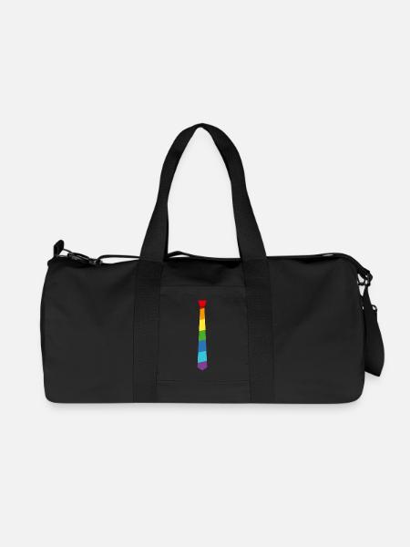 Regenbogen Krawatte - Fahne - Flagge - Gay Pride - Recycelte Canvas-Sporttasche von Stanley/Stella - Schwarz