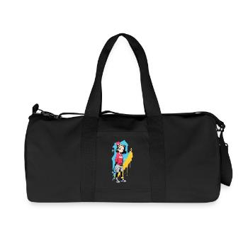 Street Art Fille 232343 - Sac de sport en toile recyclée Stanley/Stella - noir - Devant