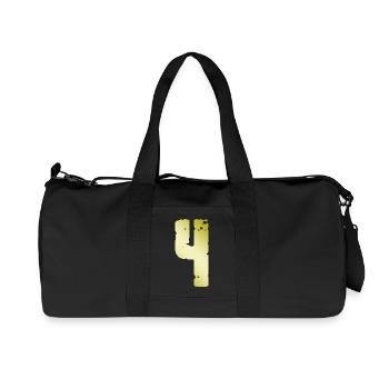 4 Zahl Vintage - Recycelte Canvas-Sporttasche von Stanley/Stella - Schwarz - Vorne