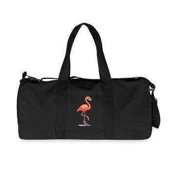 Drôle de flamant rose en talon haut - Sac de sport en toile recyclée Stanley/Stella - noir - Devant