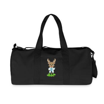 Rentier Arzt Stethoskop - Recycelte Canvas-Sporttasche von Stanley/Stella - Schwarz - Vorne