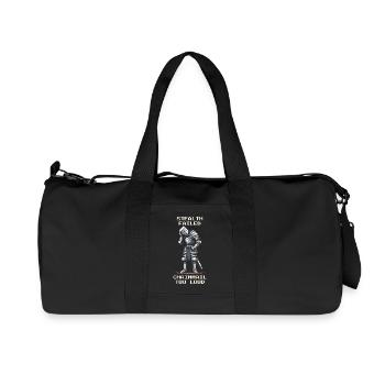 Stealth gescheitert | Kettenhemd zu laut - Ritter - Recycelte Canvas-Sporttasche von Stanley/Stella - Schwarz - Vorne