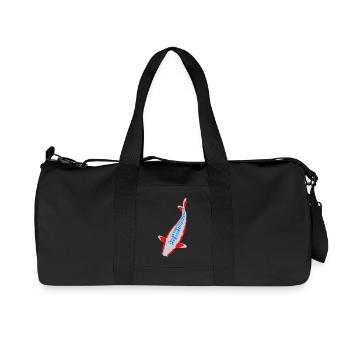 Koi - Nishikigoi - Recycelte Canvas-Sporttasche von Stanley/Stella - Schwarz - Vorne