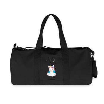 Einhorn - Recycelte Canvas-Sporttasche von Stanley/Stella - Schwarz - Vorne