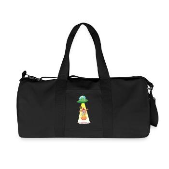 Santa Claus Abducted by an Alien - Recycled Canvas Sports Bag by Stanley/Stella - black - Front
