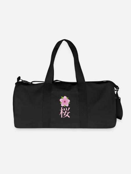 Fleur de cerisier manga - Sac de sport en toile recyclée Stanley/Stella - noir