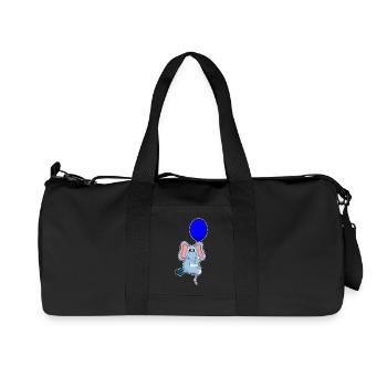 Ballon éléphant - Sac de sport en toile recyclée Stanley/Stella - noir - Devant