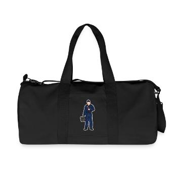 Garçon plombier - Sac de sport en toile recyclée Stanley/Stella - noir - Devant