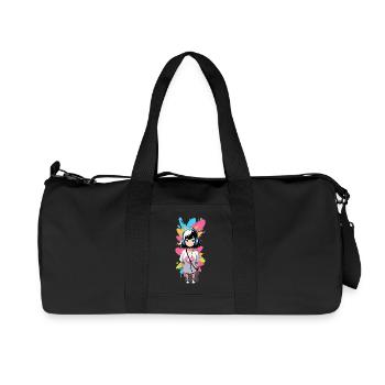Street Art Fille 23240 - Sac de sport en toile recyclée Stanley/Stella - noir - Devant