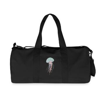 Pastellqualle Illustration - Recycelte Canvas-Sporttasche von Stanley/Stella - Schwarz - Vorne