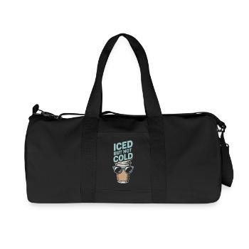 Iced But Not Cold Iced Coffee Humor Barista - Recycled Canvas Sports Bag by Stanley/Stella - black - Front