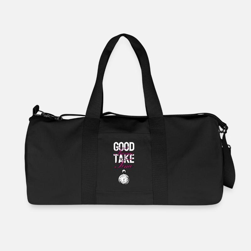 Gute Dinge brauchen Zeit - Recycelte Canvas-Sporttasche von Stanley/Stella - Schwarz