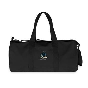 Astronaut on Moon Fishing Pizza "Space Snack Catch - Recycled Canvas Sports Bag by Stanley/Stella - black - Front