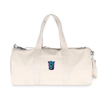 Neon Panther Facial - Cyber Futuristic Collection - Recycled Canvas Sports Bag by Stanley/Stella - natural - Front