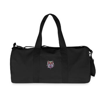 Fuchs Lustig - Recycelte Canvas-Sporttasche von Stanley/Stella - Schwarz - Vorne