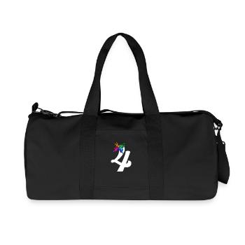 4 Birthday Girl 4 Years Colorful Butterfly - Recycled Canvas Sports Bag by Stanley/Stella - black - Front
