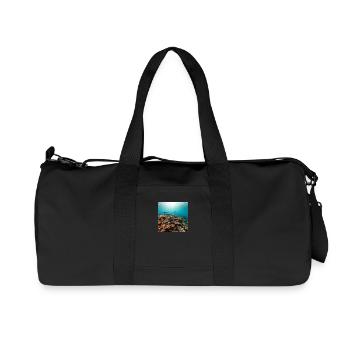 Récif corallien - Sac de sport en toile recyclée Stanley/Stella - noir - Devant
