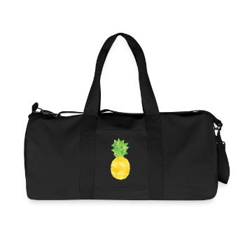 ananas - Sac de sport en toile recyclée Stanley/Stella - noir - Devant