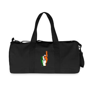 Ireland flag number 1 used - Recycled Canvas Sports Bag by Stanley/Stella - black - Front