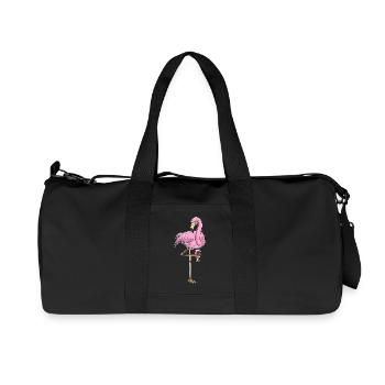 Flamingo Rotwein - Recycelte Canvas-Sporttasche von Stanley/Stella - Schwarz - Vorne