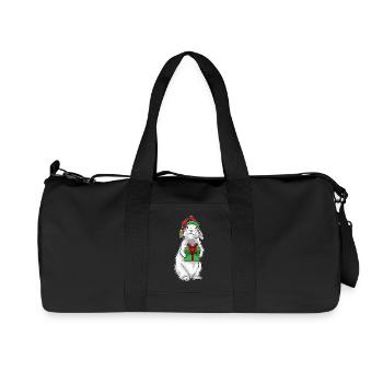 Bunny Christmas Package - Recycled Canvas Sports Bag by Stanley/Stella - black - Front