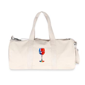 Verre à vin coloré - Sac de sport en toile recyclée Stanley/Stella - blanc naturel - Devant