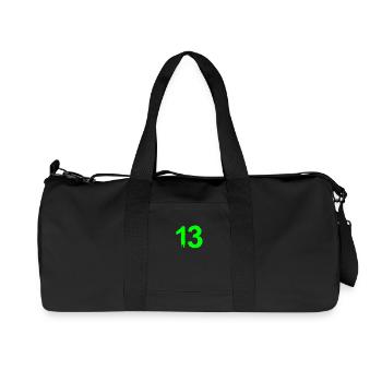 Zahl 13 Lieblingszahl Bürste - Recycelte Canvas-Sporttasche von Stanley/Stella - Schwarz - Vorne