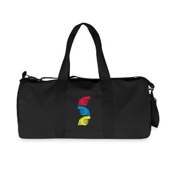 Turbo 3 er - Recycelte Canvas-Sporttasche von Stanley/Stella - Schwarz - Vorne