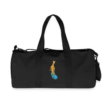 Giraffe Surfen Surfbrett Sommer - Recycelte Canvas-Sporttasche von Stanley/Stella - Schwarz - Vorne