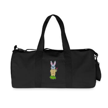 Hase Bräutigam Anzug Hochzeit - Recycelte Canvas-Sporttasche von Stanley/Stella - Schwarz - Vorne
