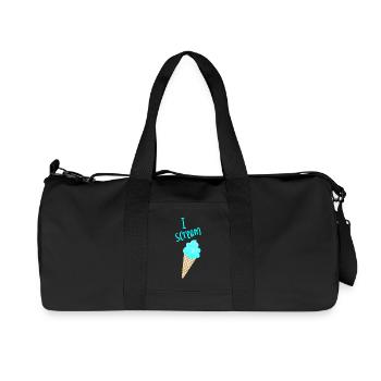 I scream Icecream Eis Fan Eiscreme coole Sprüche - Recycelte Canvas-Sporttasche von Stanley/Stella - Schwarz - Vorne