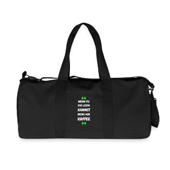 Wenn du das lesen kannst bring mir Kaffee - Recycelte Canvas-Sporttasche von Stanley/Stella - Schwarz - Vorne